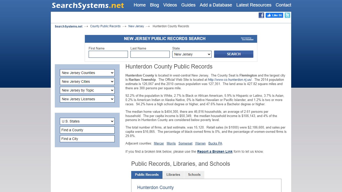 Hunterdon County Criminal and Public Records